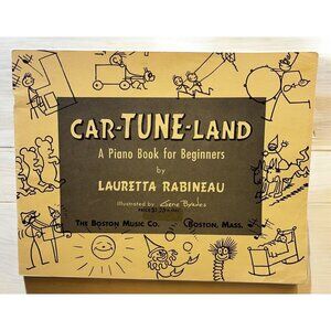 Vintage Car Tune Land Piano Book for Beginners 40s Sheet Music Gene Byrnes Illus